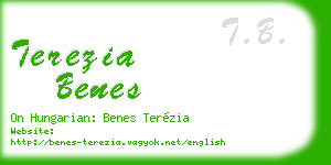 terezia benes business card